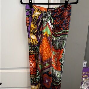 Zara Multicolor Patterned Skirt